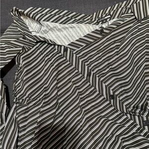 Fashion Nova Black and White Striped Shirt